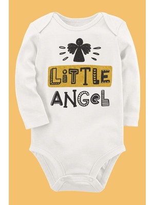 Limon Baskılı Pamuklu Unisex Bebek Body UZUNE264