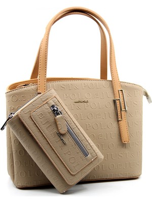 Just Polo Kadın Ayarlanabilir Askılı Omuz Çantası ve Cüzdan Kombini PBU4030-1006