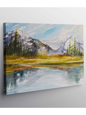 VeraStore Dağdaki Göl Kanvas Tablo