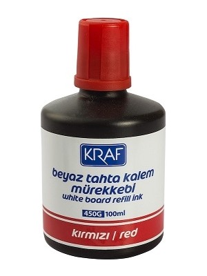 Kraf 450g 100 cc Kırmızı Board Marker Mürekkebi