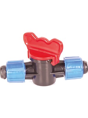 Gp Plastik Damla Sulama Plastik Küresel Yassı Vidalı Boru Vanası Kurt Ağızlı (100 Adet) 16X17 mm