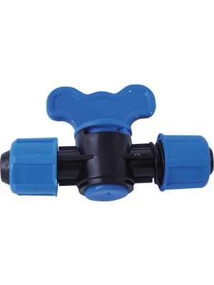 Gp Plastik Damla Sulama Plastik Küresel Yassı Vidalı Boru Vanası Kurt Ağızlı (100 Adet) 16X17 mm