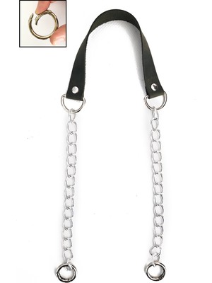 Alfa Tasarım Atölyesi Deri Ve Zincir Yaylı Halka Takım Çanta Sapı 75 Cm Aksesuar