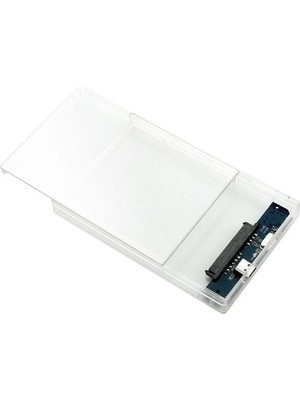 Tme 2.5" USB 2.0 Sata SSD Harddisk HDD Harici Kutu Şeffaf DD-115T