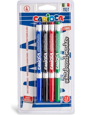 Carioca 2.8 mm Beyaz Blisterli Tahta Kalemi 4'lü