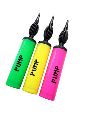 Bal10 Dünyası Büyük Boy Çift Taraflı Renkli Balon Şişirme Pompası 3 Renk Seçeneği ile