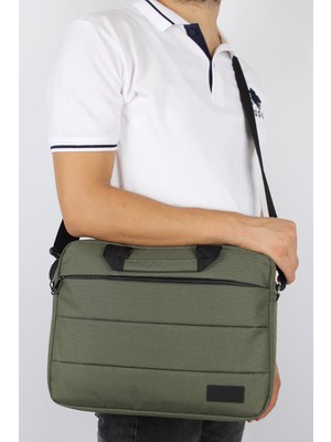 Bagacar Yeşil Unisex 13 - 14 Inç Laptop ve Evrak Çantası Yeşil
