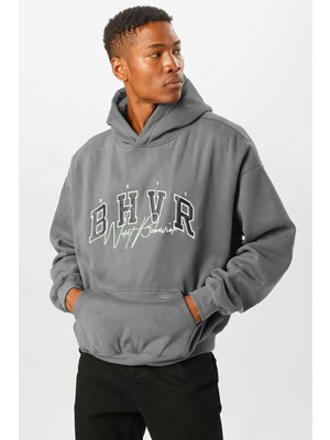 Madmext Boyalı Gri Oversize Erkek Sweatshirt 5344
