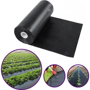 Mulch Naylonu 60 cm x 1000 M 20 Micron Siyah Taban Örtüsü Sebze Naylonu Uv'li