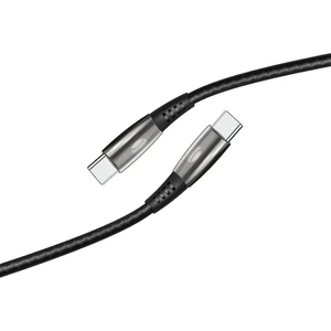 Linktech K645 Premium Type-C To Type-C Şarj ve Data Kablosu LED Işıklı 3A 1.2mt Siyah