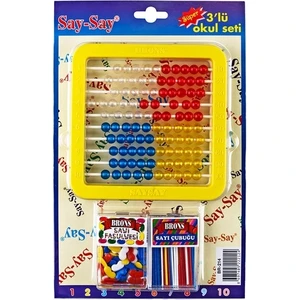 BR-214 Say-Say Büyük Abaküs Set 3'lü