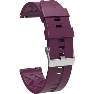 Case 4U Samsung Galaxy Watch 3 Kordon Kayış Kırılmalara Dayanıklı Sert Esnek Silikon KRD-23 41mm - Mürdüm