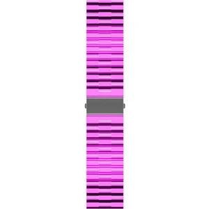 Case 4U Samsung Galaxy Watch Active 2 Renkli Transparan Sert Silikon Kırılmalara Dayanıklı Kordon Kayış KRD-27 44mm - Pembe
