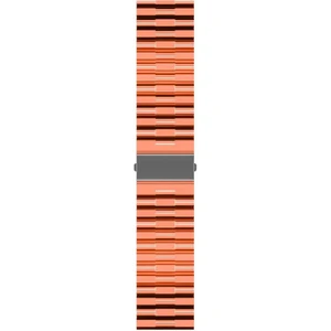 Case 4U Samsung Galaxy Watch Renkli Transparan Sert Silikon Kırılmalara Dayanıklı Kordon Kayış KRD-27 46mm - Turuncu