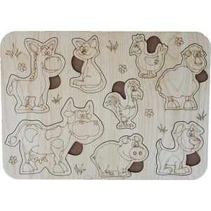 Mini Tasarım Atölyem Çiftlik Hayvanları Ahşap Puzzle