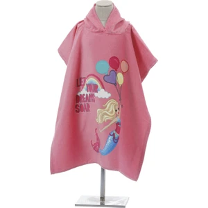 Barbie Splash Lisanslı Kadife Çocuk Panço 4/9 Yaş