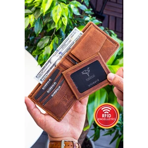 Kanguru Deri Rfıd Engelleyici Crazy Cüzdan Kartlık