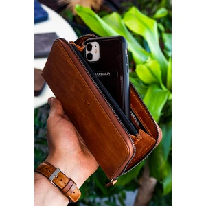 Murphy Crazy Deri Telefon Bölmeli Mıknatıslı   Portföy Cüzdan Taba