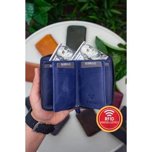 Fargo Vintage Deri Fermuarlı Unisex Kartlık Cüzdan