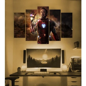 Ironman Temalı 5 Parçalı Duvar Tablosu