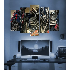 Transformers Temalı 5 Parçalı Duvar Tablosu