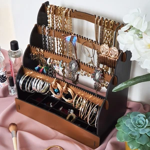 Design Otto Diamond Small Organizer Kozmetik Makyaj Kolye Küpe Yüzük Takı Kutusu Düzenleyici