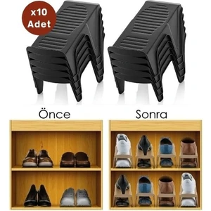 Nandy Home 10' Lu Ayakkabı Rampası Siyah