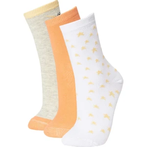 Kız Çocuk Pamuklu 3'lü Uzun Çorap R9446A621AU