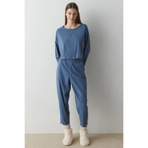 Koyu Mavi Chilly Winter Pantolon Takımı