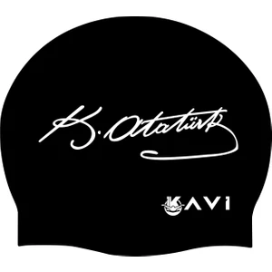 Atatürk Imza Baskılı Siyah Silikon Bone