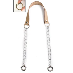 Alfa Tasarım Atölyesi Gerçek Deri Ve Zincir, Yaylı Halka Takım Çanta Sapı (75 Cm) - Aksesuar