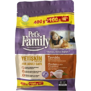 Pets Family Premium Tavuklu Yetişkin Kedi Maması 500 G