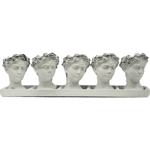 Echo Pot Sümer Serisi Helen Beyaz Siyah 5'li Saksı Seti