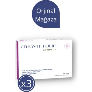 Folic Complex (400 Mcg Folik Asit) 30 Film Kaplı Tablet x 3 Adet