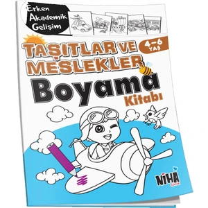 Niha Çocuk Eag Taşıtlar ve Meslekler Boyama Kitabı 4-6 Yaş