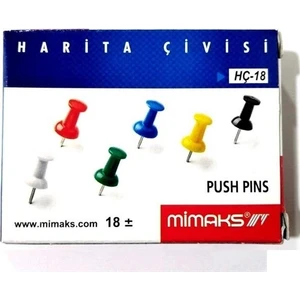Harita Çivisi Pano Iğnesi Mimaks Renkli Harita Çivisi 1 Paket