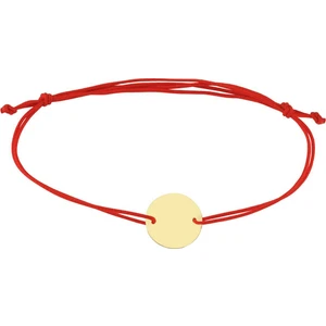 14 Ayar Altın Plaka Ipli Bileklik