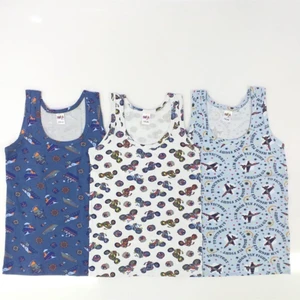 Erkek Çocuk Desenli Atlet 6 Adet - 1014