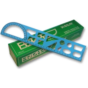 YILDIZLAR GEOMETRİK ŞABLONLU CETVEL 30 cm