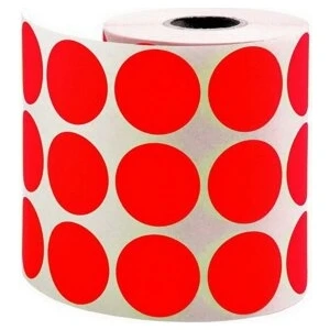 TANEKS KIRMIZI NOKTA ETİKET 2000Lİ 30 mm