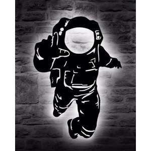 Bir2bir Hediyelik Astronot Ledli Duvar Süsü Mdf Tablo Duvar Aksesuarı Ahşap Tablo