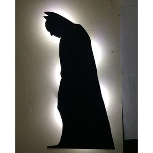 Bir2bir Hediyelik Batman Ledli Duvar Süsü Mdf Tablo Duvar Aksesuarı Ahşap Tablo