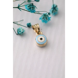 Milet Kuyumculuk 14 Ayar Altın Mini Mineli Göz Kolye Ucu