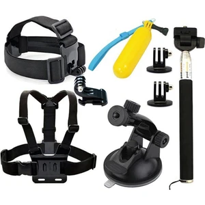 ST009 9 Parça Tüm Sjcam SJ4000 Eken H9R Gopro 11 Hero 10 Aksiyon Kameralarla Uyumlu Başlangıç Seti