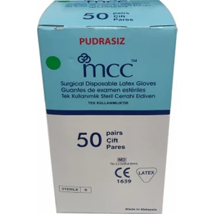 Steril Cerrahi Eldiven Pudrasız 50 Çift (1 Kutu) - No: 8.5