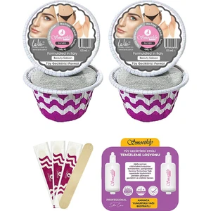 Smooothly Silver  4 Parça Silver Soyulabilen Granur Kalıp  Boncuk Ağda + Tüy Geciktirme Etklili Masaj Yağı + Spatula Seti