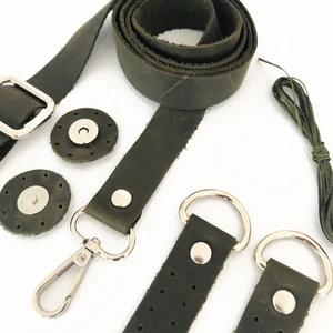 Alfa Tasarım Atölyesi Deri Çanta Sapı Aksesuarlı 120 Cm Mıknatıslı Çıtçıt Mumlu Ip Set