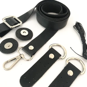 Alfa Tasarım Atölyesi Deri Çanta Sapı Aksesuarlı 120 Cm Mıknatıslı Çıtçıt Mumlu Ip Set