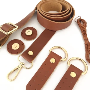 Alfa Tasarım Atölyesi Deri Çanta Sapı Aksesuarlı 120 Cm Mıknatıslı Çıtçıt Mumlu Ip Set