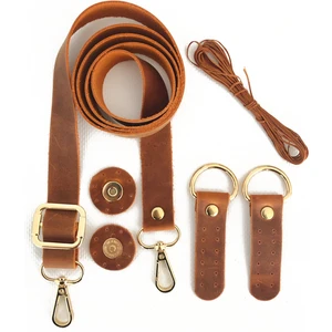 Alfa Tasarım Atölyesi Deri Çanta Sapı Aksesuarlı 120 Cm Mıknatıslı Çıtçıt Mumlu Ip Set